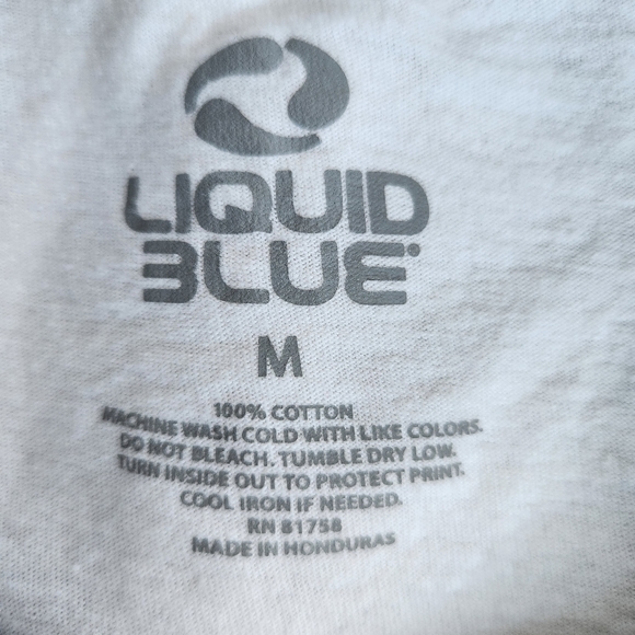 Liquid Blue Pink Floyd Long Sleeve Color Block Black/White Graphic T-Shirt Med - Picture 5 of 8